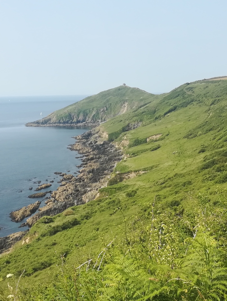 Looking back at Rame Head